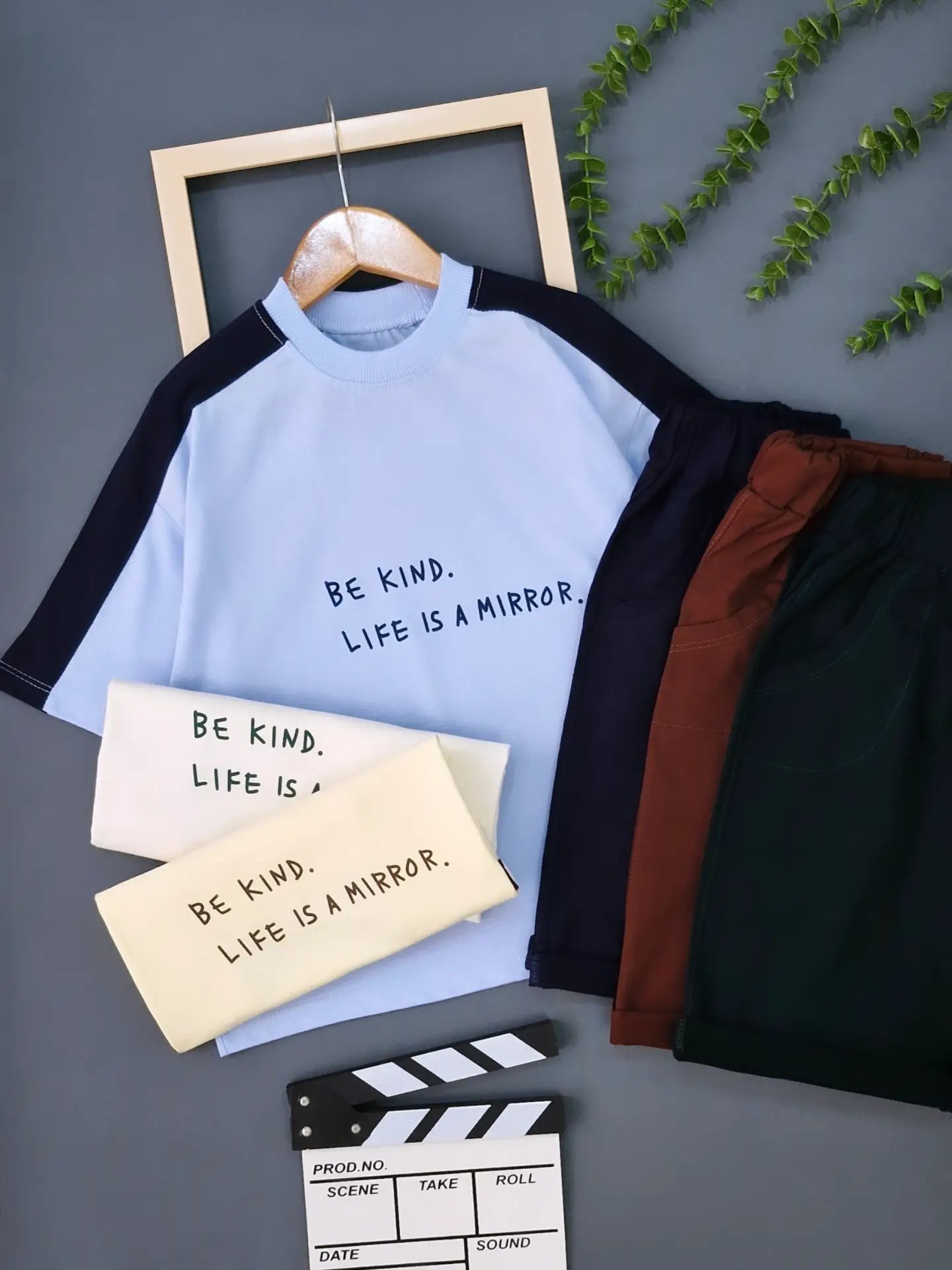 ست تیشرت و شلوارک بچگانه مدل BE KIND