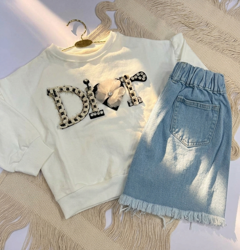 ست دو تیکه دورس و دامن دخترانه مدل DIOR